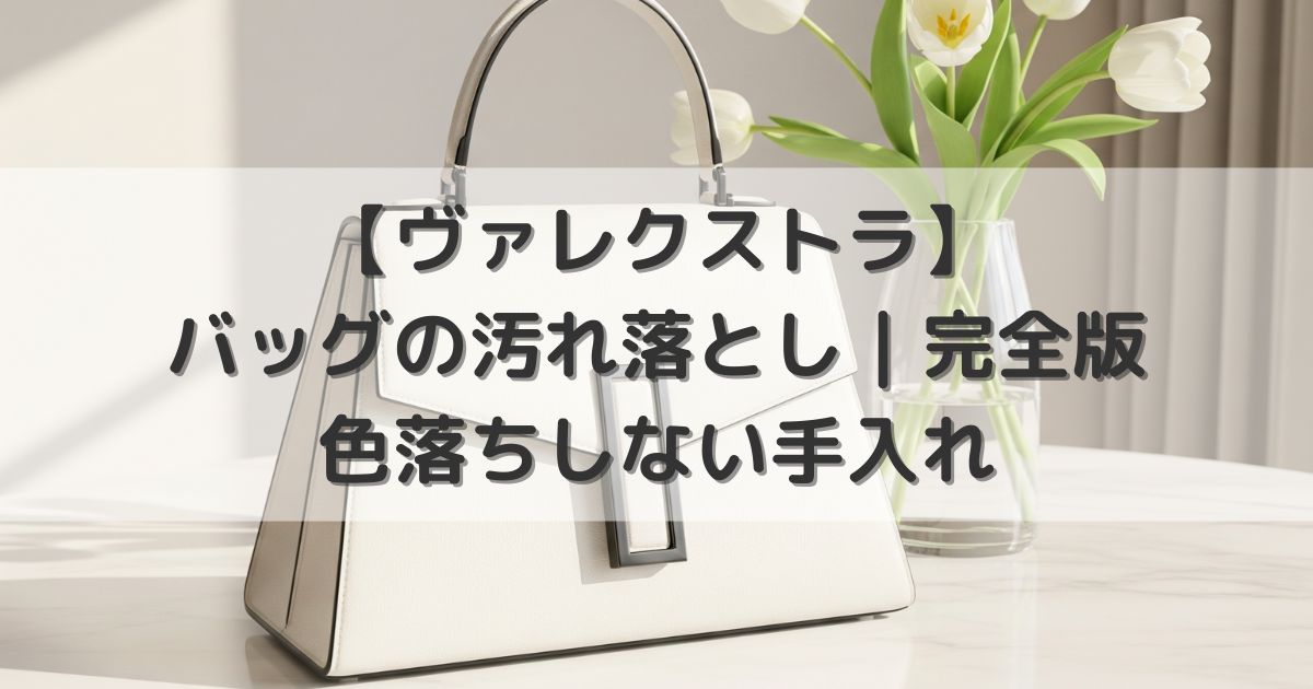 【ヴァレクストラ】バッグの汚れ落とし【完全版】色落ちしない手入れ